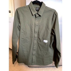 Military Green Oakley Double Breast Pocket Button Up Shirt - S
